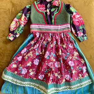 Floral Multicolor Kids Bunad Dress